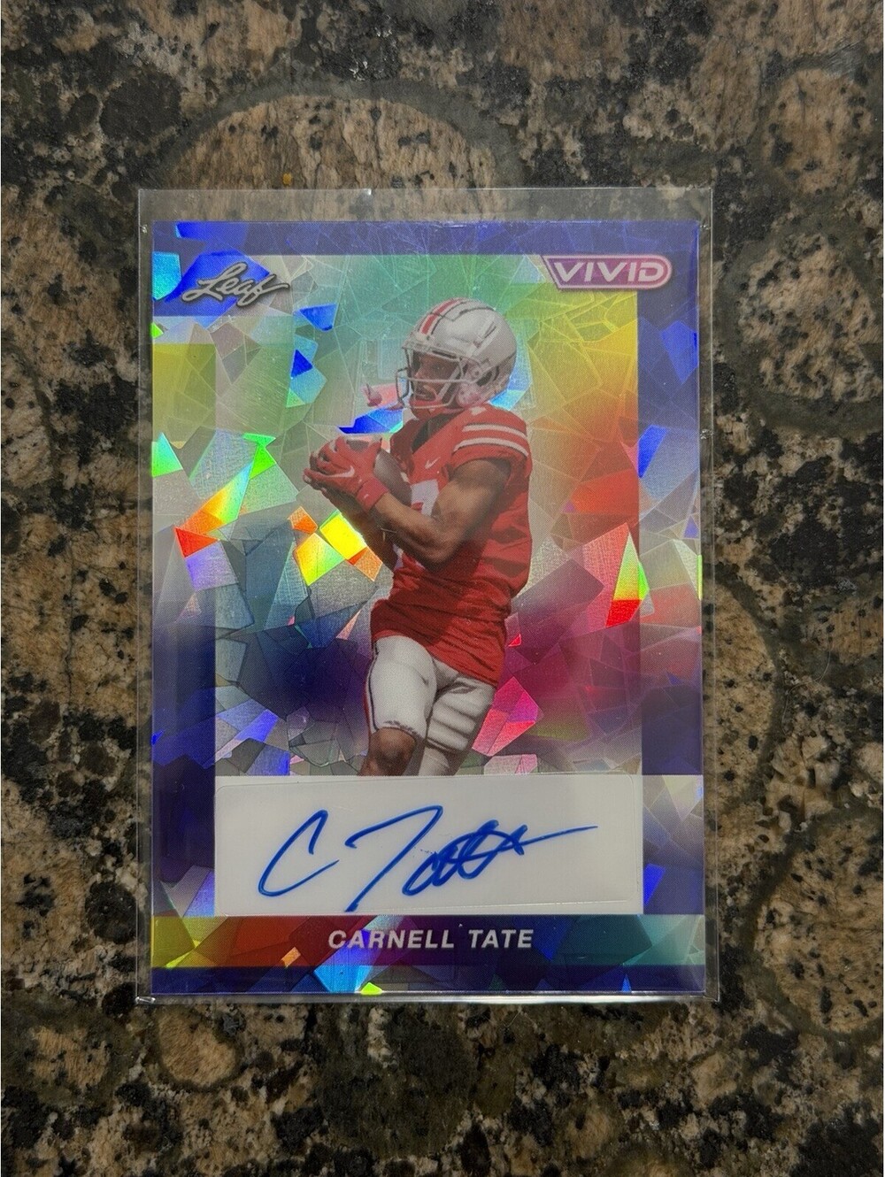 Carnell Tate 2024 Leaf Vivid Auto 5/7 BA-CT1 /7 Ohio State